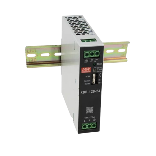 Fuente de Alimentación Industrial para Riel DIN Mean Well XDR-120 120W - 24V