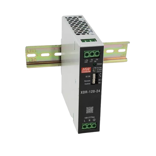Fuente de Alimentación Industrial para Riel DIN Mean Well XDR-120 120W - 12V