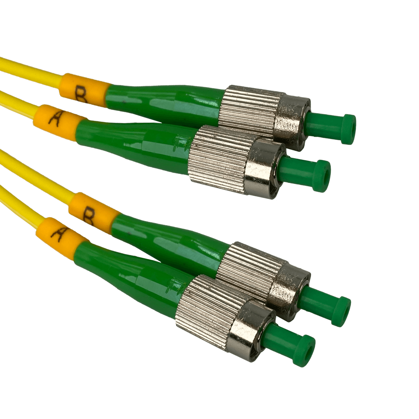 JFSHH3. Latiguillo de fibra óptica dúplex monomodo SM de 3 m, conectores FC/APC-FC/APC, núcleo 9/125 µm, cable de 3 mm