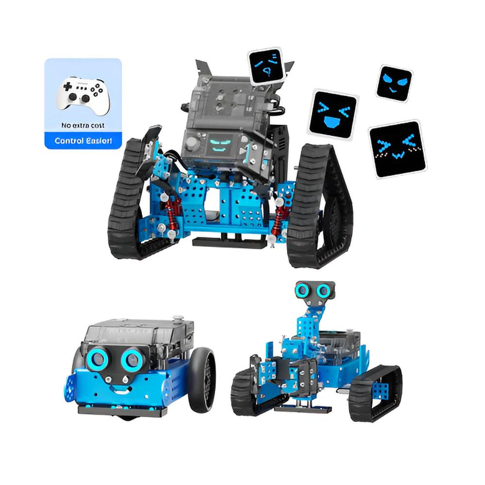 Makeblock mBot2 Rover Kit Doble Función – Plataforma Robótica Educativa STEM equipada con Detectores, Programación Python e Interfaz de Control Inteligente