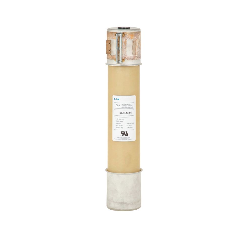 Fusible Eaton Bussmann series 8ACLS fuse, Single barrel, 3R designation, 7.2 kV, 100A, 50 kAIC, Motor start, ACLS, Class R, Ampgard, Single barrel