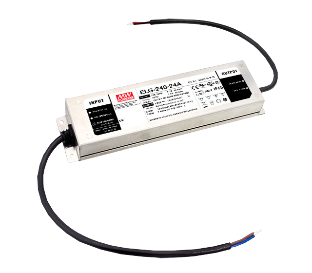 Driver LED carcasa metálica voltaje PFC opcional DALI 240W ELG-240 - 42V - B - 3 en 1 (1-10V, Resistor, PWM)