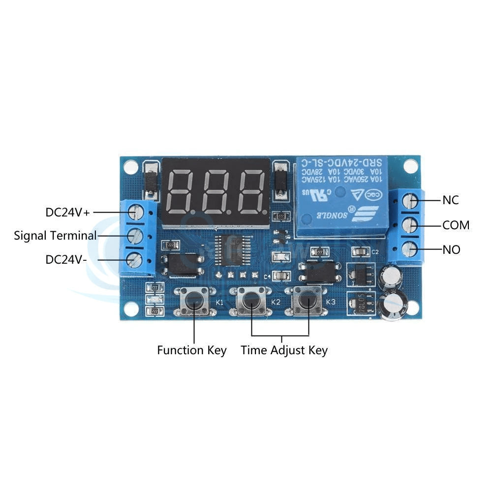 Módulo Interruptor Tiempo Retardado Control Automatizado con Indicador Luminoso LED Digital