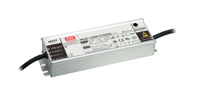 Driver LED carcasa metálica corriente 120W HLG-120H-C - 700mA (comúnmente usado) - A - Ajuste Potenciómetro (Io)