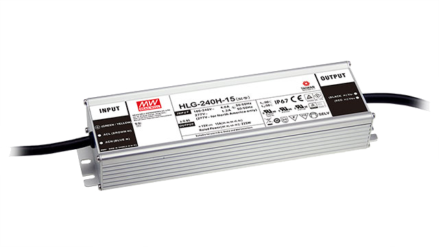 Driver LED carcasa metálica voltaje 240W HLG-240H - B - 3 en 1 (1-10V, Resistor, PWM) - 24V