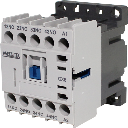 Contactor auxiliar 6A AC3 serie CX6 - 220VAC - 3NA+1NC