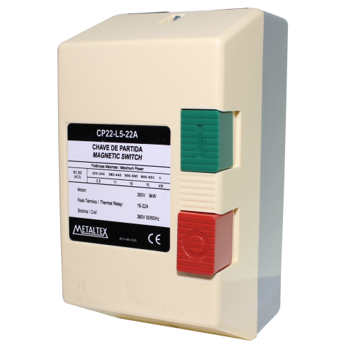 Guardamotor hasta 15HP 11KW IP40 CP22 - 220VAC - 12-18A