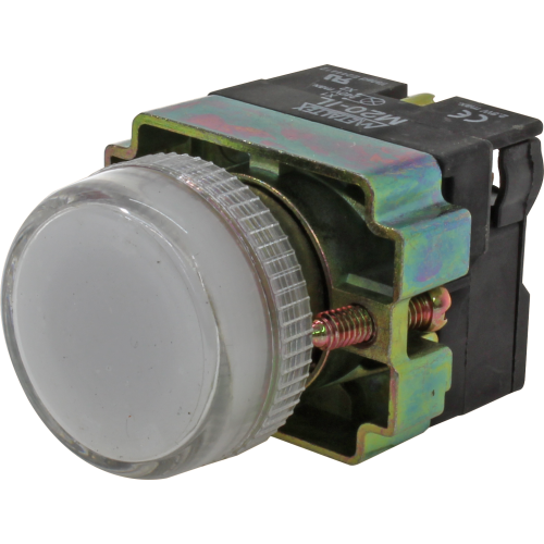 Luz piloto metálico 22mm alimentación directa serie M20-PR - Amarillo - 24VAC/DC