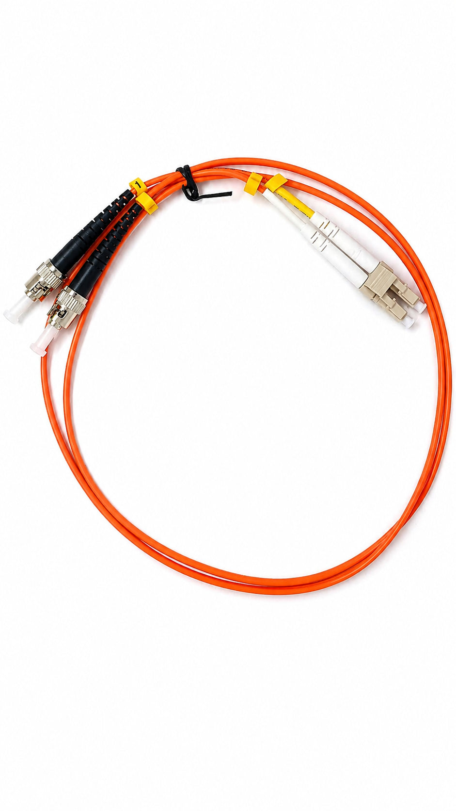Jumper 1M ST-SC MultiMode 62.5-125 Duplex Fiber Optic Cable 2.0mm–Orange