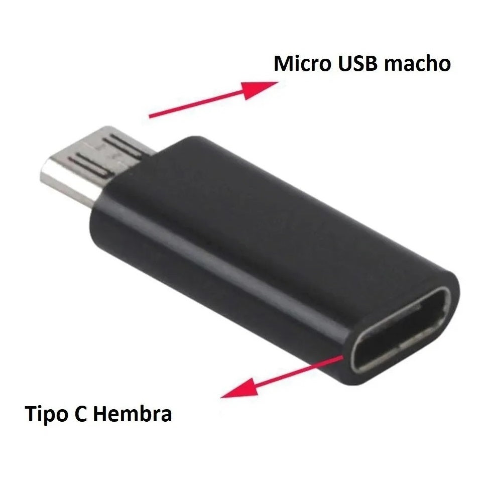Conector USB-C hembra a micro USB macho