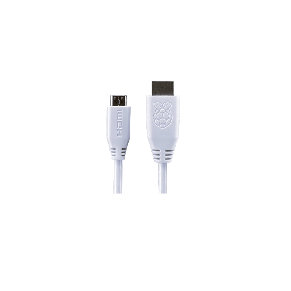 Cable Oficial Raspberry HDMI a mini HDMI 100cm – Blanco
