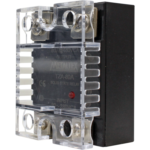 Relé de estado sólido SSR monofásico 1NA control AC 90 a 280VAC con carga de 48 a 530VCA serie TZA - 40A