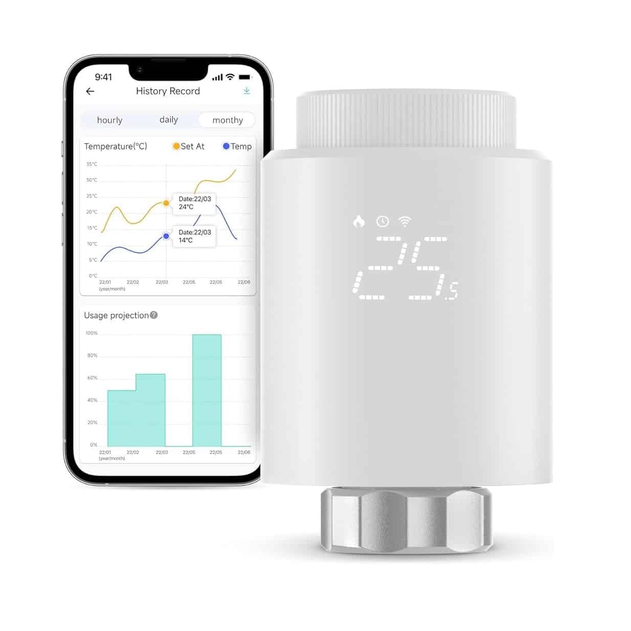 Regulador de temperatura inteligente Sonoff compatible con protocolo Zigbee