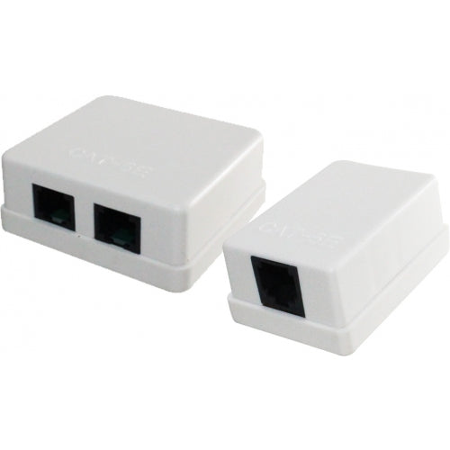 Roseta RJ45 para montaje en pared 1 o 2 jacks serie CSMJ - 2 Jack