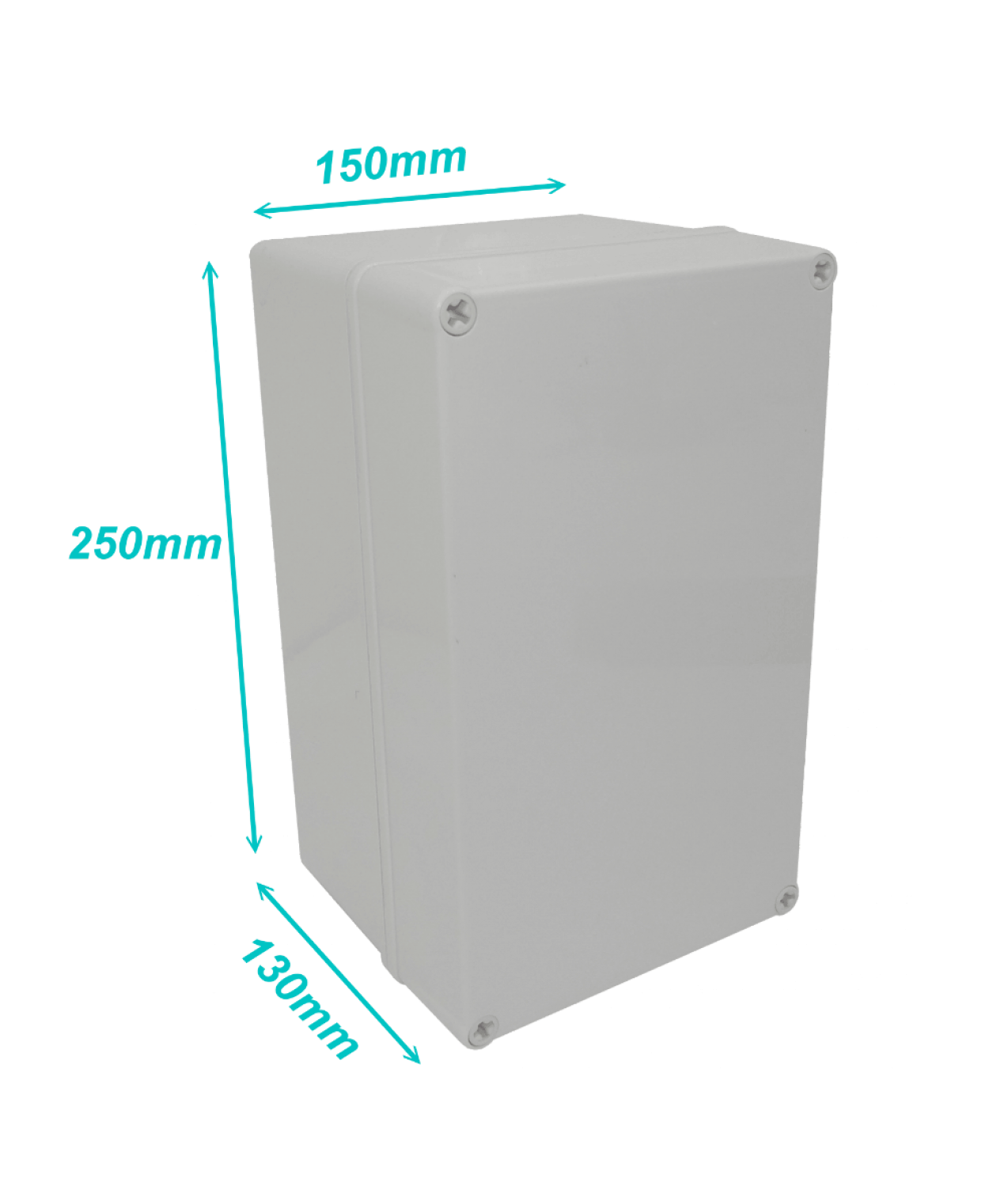 TJ-AG-1525-1. TIBOX 150x250x130mm Cubierta-Gris Caja Gris Plástica IP66 RoHS