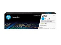 HP 222X HIGH YIELD CYAN ORIGINAL LASERJET TONER CARTRIDGE