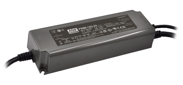 Driver LED plástico voltaje flicker IP67 PFC opción DALI DALI-2 120W PWM-120 - 24V - TY1 - Tuya (a pedido)