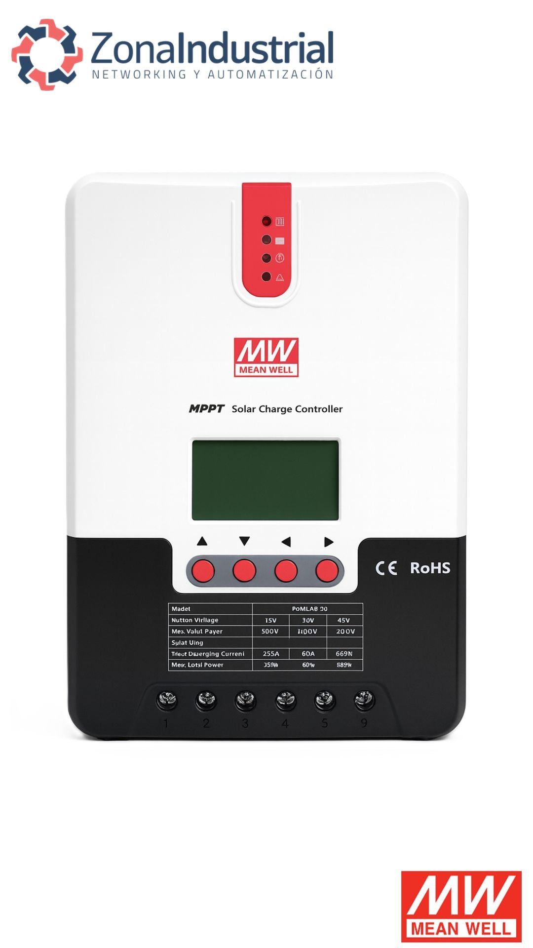 Controlador de carga solar MPPT 20A, 40A 12 y 24V Serie PV-ML - 40A