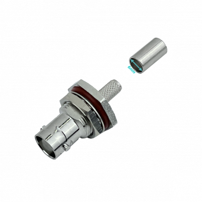 BH2E BNC-Hembra LMR195 RG58 13mm-Diamet Panel Conector Crimpeable Coaxial