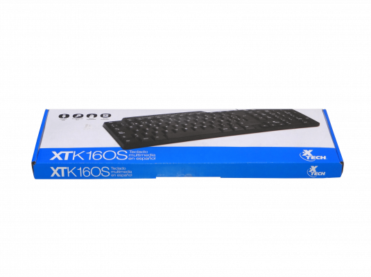 TECLADO-USB XTECH Teclado QWERTY USB Cable-120cm Negro 41x13x2cm XTK-160S