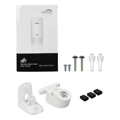 MFI-MSW UBIQUITI Sensor de movimiento de pared con doble tecnología PIR y microondas, cobertura de 10x10 metros, puerto RJ45 para mFi, producto descatalogado
