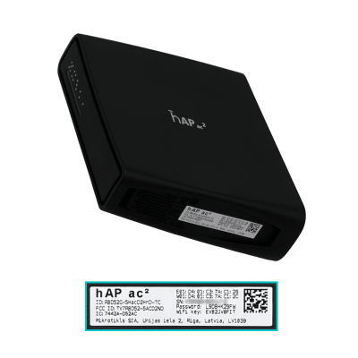 HAP-AC2 MIKROTIK 5-1000 AC1200 2,4GHz/5GHz 2,5dBi USB L4 RBD52G-5HacD2HnD-TC