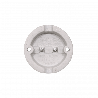 SOQ-E27 REMA Marfil Base Plana E27 400W 250VAC Portalámparas Portabombilla SEC-4489