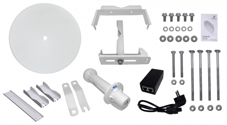 PBE-5AC-620 UBIQUITI Antena PowerBeam-AC de 620mm con ganancia 29dBi, banda 5,1-5,9GHz, sin radomo, puerto 1-1000, alimentador 24V incluido