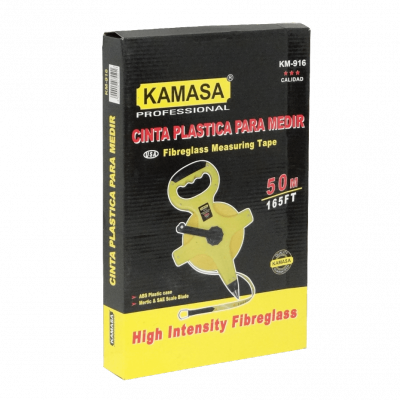 HUINCHA-50M KAMASA Huincha Medir 50mt 165ft 19mm Fab-China Fibra-Vidrio KM-916