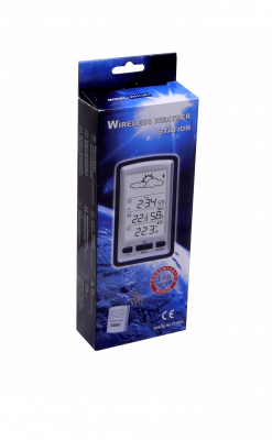WH1281 Doble-Sensor Temperatura Humedad Cronómetro 2-AA/2-AAA Dispositivo Portátil Meteorológico 433MHz