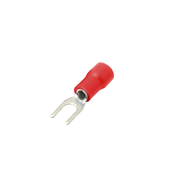 HORQ-3215 Terminal Horquilla-3,2mm 0,5-1,5mm2 100-unidades Conector Rojo Aislado PVC SV1.25-3