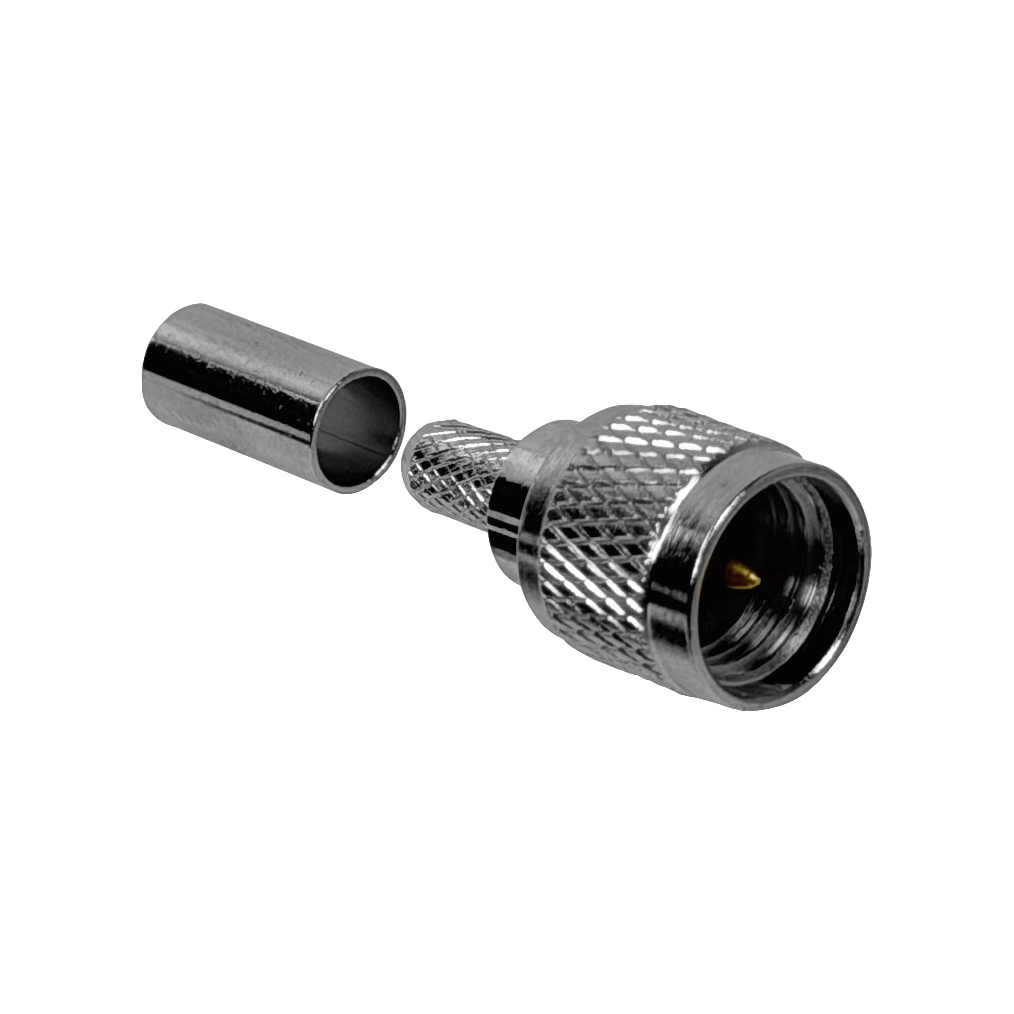 VM2C Conector UHF-Macho Pequeño RG58 LMR195 para Crimpar
