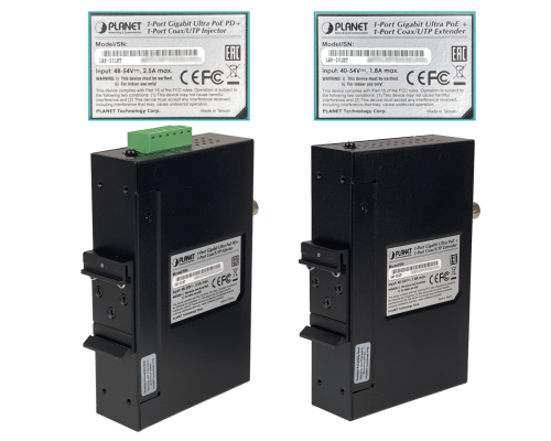 LRP-201-KIT PLANET Conjunto Extensor Alcance 600 Metros UTP/BNC 1000 Mbps Fuente Requerida 48 a 56 VCC PoE 60 Vatios