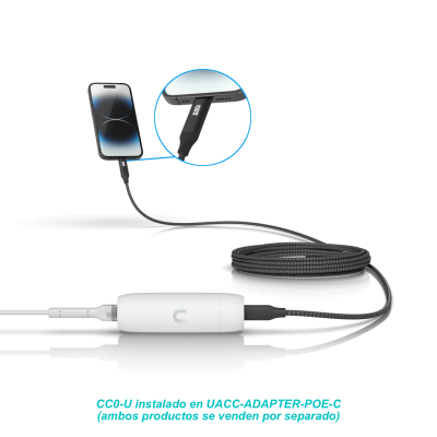 CC0-U UBIQUITI 30cm miniDisplay consumo 100W USB-C Macho-Macho Braided Cable