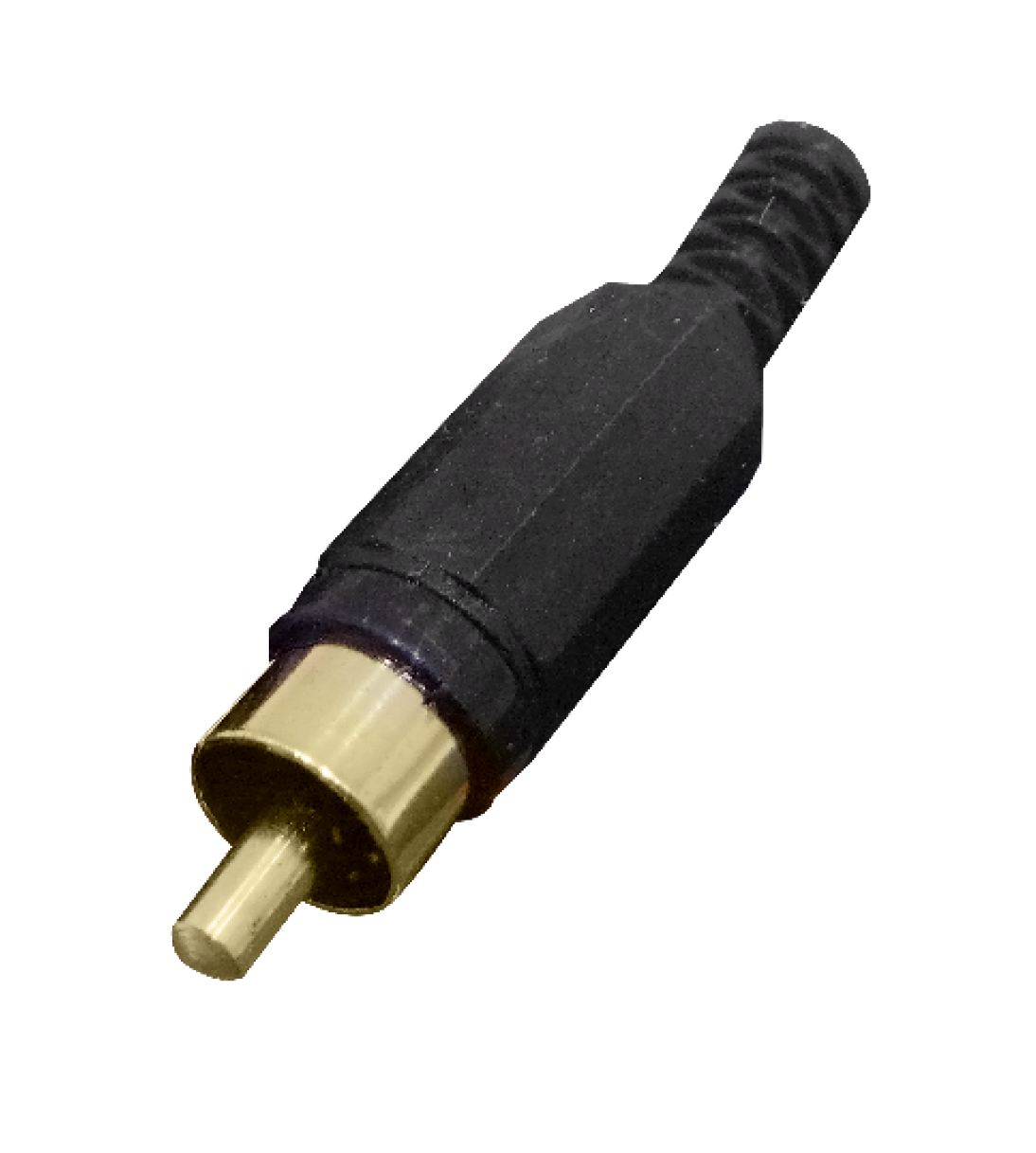 RCA-M 1-unid RCA-Macho Conector Negro Soldable