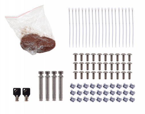 RK22-5LE LINKMADE Armario Rack 22U 644x500mm para Exterior/Piso Beige IP65 con PDU, Bandeja y Ventilación