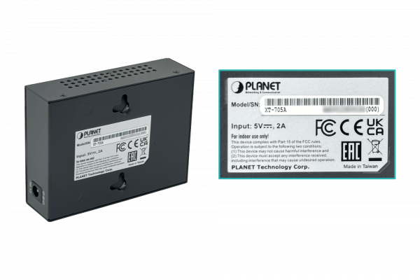 XT-705A PLANET Convertidor de medios 1 puerto 10G Base-T a 1 puerto SFP+ 10G Sin gestión Interfaz de cobre Adaptador 5VDC/2A suministrado