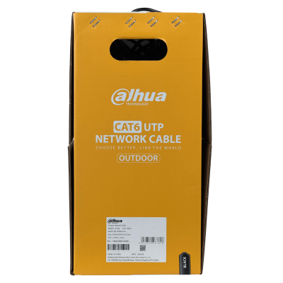 CBX6D-UN3 DAHUA Bobina de 305m Cable UTP Cobre Núcleo Sólido Cat6 Negro AWG23 PFM920-6U