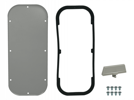 ME7535. Caja metálica de 500x400x200mm de 1 puerta sin cerradura con grado de protección IP54 color beige