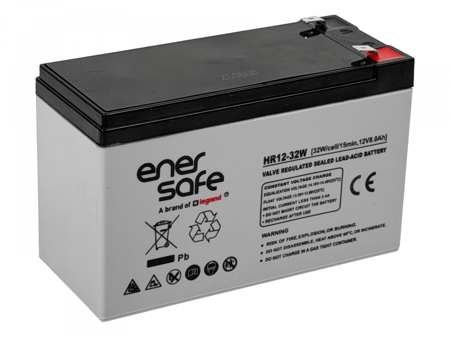 BTA12-8 ENERSAFE Acumulador 8AH de plomo-ácido 12V estanco VRLA, modelo HR12-32W 8AH