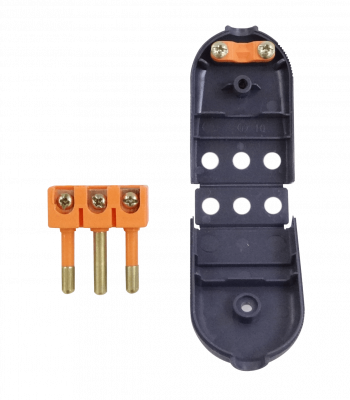 EMV2PT KALOP ENCHUFE MACHO VOLANTE 2 POLOS + TIERRA NEGRO 10A NORMA SEC-60477 KL44403