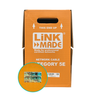 CBL-FG3 LINKMADE Cat5e F/UTP 300mts Unifilar GRIS 24AWG PVC Cobre Caja Taiwan