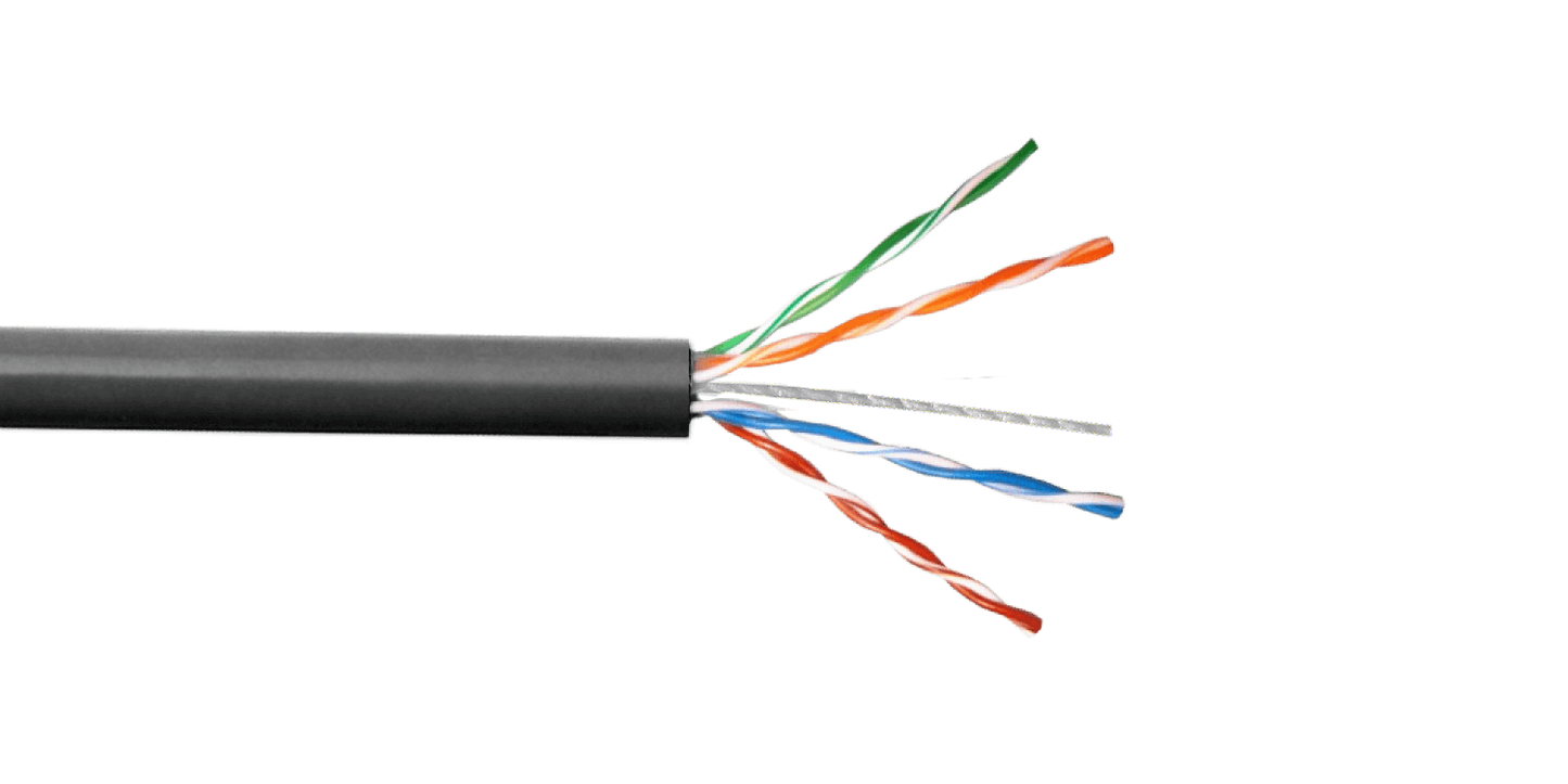 CBG-UN1 100m CCA Sim-Cat5e Negro Cable UTP Unifilar Aleacion Caja