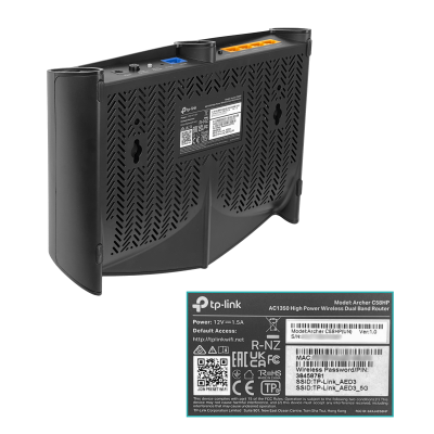 C58HP TP-LINK 3-RPSMA 2,4GHz-450mbps Antenas-9dBi 4-Puertos-LAN 1-Puerto-WAN Enrutador Inalámbrico
