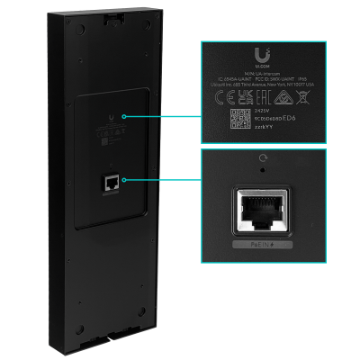 UA-INTERCOM UBIQUITI Intercomunicador IP65 Multitáctil con PoE, Bluetooth, NFC 13,56MHz y Ethernet 1-1000