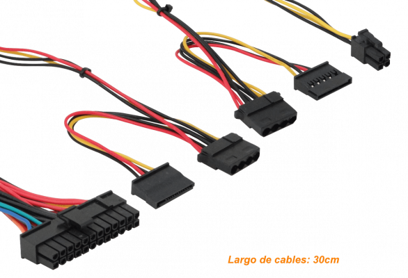 FATX DM Alimentación ATX 550W Sata necesita cable de alimentación C13 conector-opcional-salida-C14