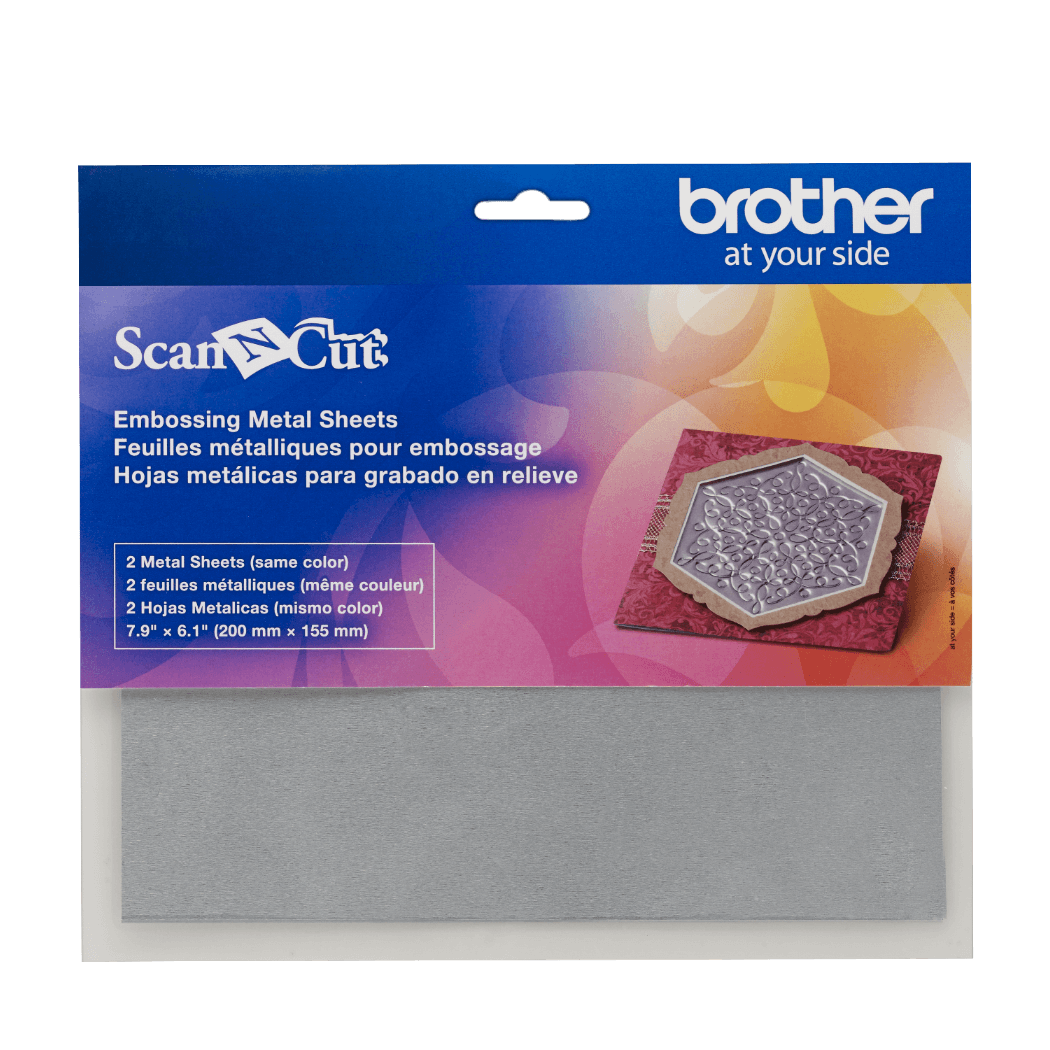 CAEBSSMS1 BROTHER 2 Hojas Metal 200x155mm Aluminio Repujado ScanNcut2 PlotterCte
