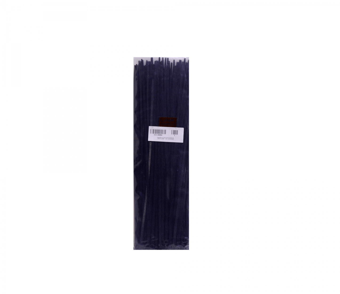 CV-368NE LINKMADE Precinto plástico Negro 368x4,8 mm resistencia 22 kg paquete 100 unidades Nylon para exterior con protección UV
