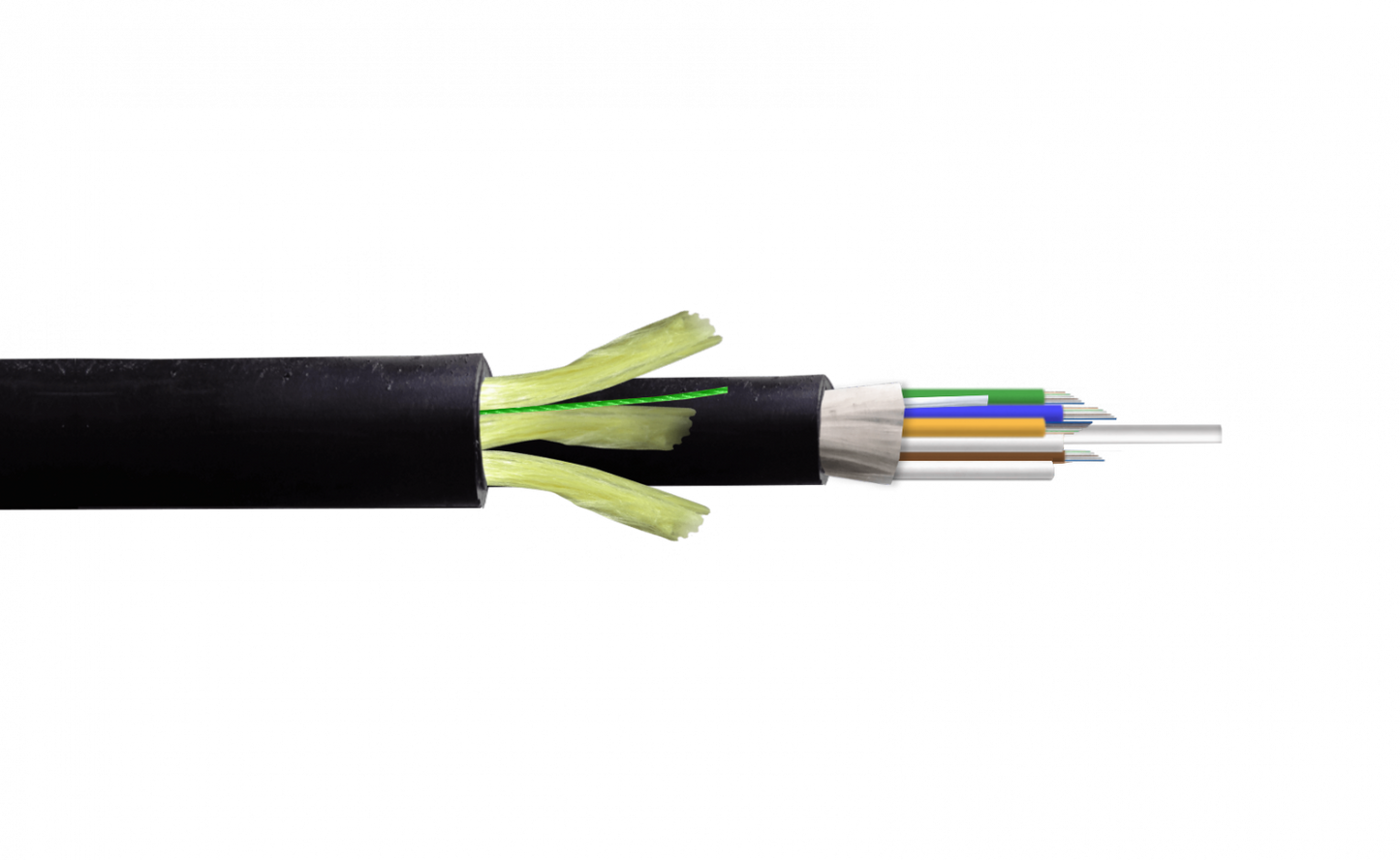 CFSS48 SM 48-Fibras-G652D vano-200m ADSS 13mm Cable Ext-PE Doble-Cht Monomodo