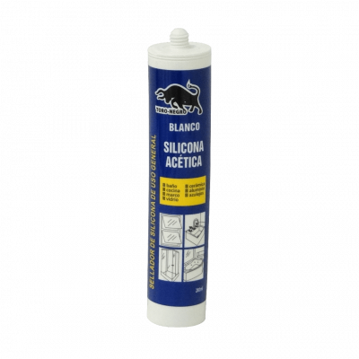 SILICONA Sellador Silicónico Blanco Acético Antihongos 280ml